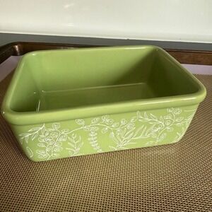 Alltrue Botanical Ceramic Loaf Pan, 16.8cm x 12.4cm‎ x 6.4cm